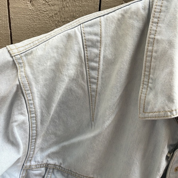 Code bleu vintage denim jean jacket M made in Japan 🇯🇵 roomy - Picture 4 of 6